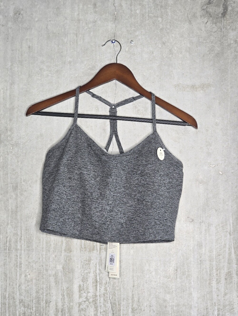 Calia Gray Strappy Crop Top Size M